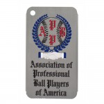 Texture Tone Aluminum Rectangle Luggage Tag with Logo