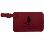 Leatherette Rose Luggage Tag (4.25" x 2.75") with Logo