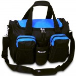 Everest Sports Duffel w/ Wet Pocket,Royal Blue/Black with Logo