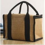 Large Volume Reusable Insulated Jute Bag with Logo