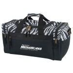 Zebra Print Large Travel Duffel Bag Custom Printed