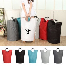Customized Oxford Fabric Aluminum Handle Foldable Laundry Bag