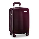 Logo Branded Briggs & Riley Sympatico Domestic Carry-On Expandable Spinner Bag (Plum)