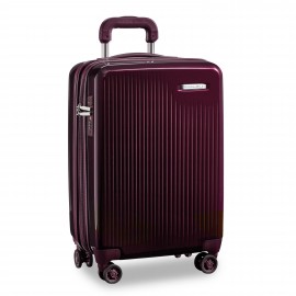 Logo Branded Briggs & Riley Sympatico Domestic Carry-On Expandable Spinner Bag (Plum)  Logo Branded Briggs & Riley Sympatico Domestic Carry-On Expandable Spinner Bag (Plum)