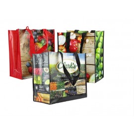Logo Branded Economy Laminated Grocery Tote Bag