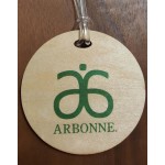 2.25" x 5.5" - Wood Veneer Surfboard Luggage Tags with Logo