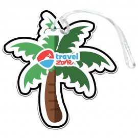 Palm Tree Luggage Tag with Logo