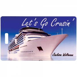 Promotional 4.25" x 2.5" - Rectangle Plastic Luggage Tag  Promotional 4.25" x 2.5" - Rectangle Plastic Luggage Tag