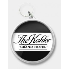 Customized Large Round Multi Color Acrylic Key Tag (2 1/2")  Customized Large Round Multi Color Acrylic Key Tag (2 1/2")