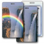 Custom Imprinted 3D Lenticular Waterfall & Rainbow Stock Image Luggage Tag (Imprinted)