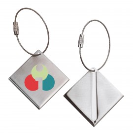 Custom Diamond Shape Stainless Steel Luggage Tag  Custom Diamond Shape Stainless Steel Luggage Tag