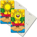 Logo Branded Privacy Luggage Tag w/3D Lenticular Image of Animated Sun (Imprinted)
