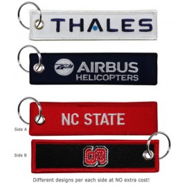 Medium Size Embroidered Key Tag with Logo