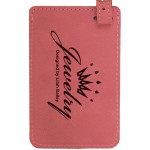 Luggage ID Tag - Pink, Leatherette Custom Printed
