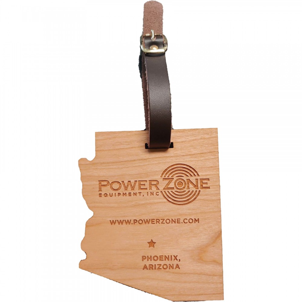 Hardwood State Luggage Tags with Logo