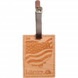Hardwood State Luggage Tags with Logo
