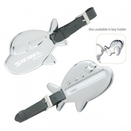 Logo Branded Airplane Shape Luggage Tag with ID Insert Card  Logo Branded Airplane Shape Luggage Tag with ID Insert Card