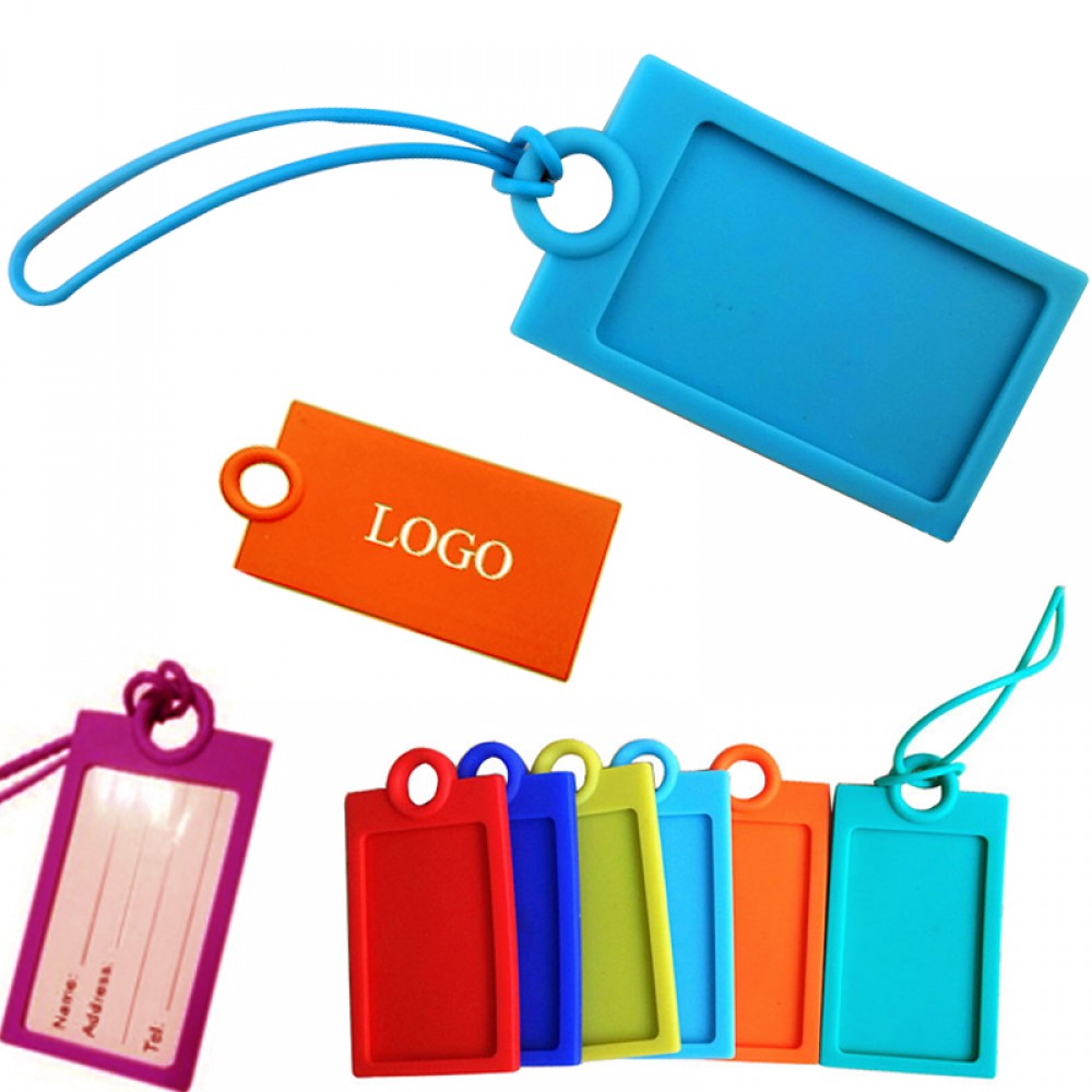 Custom Imprinted Flexible Silicone Luggage Tag Custom Imprinted Flexible Silicone Luggage Tag