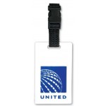 Custom Imprinted Rubber Softies Bag Tag - Up to 3" w/Vinyl Buckle