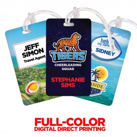Customized 2.5" x 4.25" Deluxe Full Color Luggage Tag