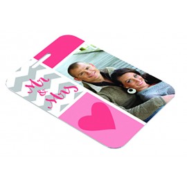 Logo Branded 2.75" x 4" - Rectangle Aluminum Bag Tag  Logo Branded 2.75" x 4" - Rectangle Aluminum Bag Tag