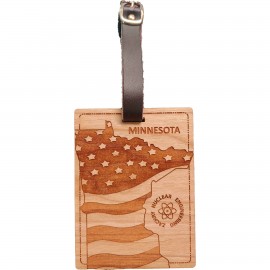 Personalized Hardwood State Luggage Tags