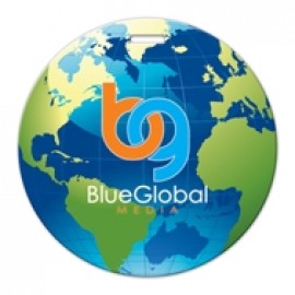 Globe Shaped Luggage Tag with Logo  Globe Shaped Luggage Tag with Logo
