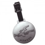 2 1/2" Nickel Silver Bag Tag Logo Branded