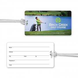 Customized Ultra-Thin Luggage Tag with Clear Strap
