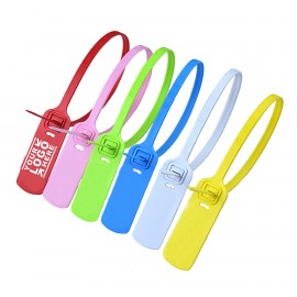 Plastic Tamper Seal Self-Locking Tie Disposable with Logo  Plastic Tamper Seal Self-Locking Tie Disposable with Logo
