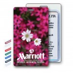 Custom Imprinted 3D Lenticular White & Pink Flowers Image Luggage Tag (Imprinted)