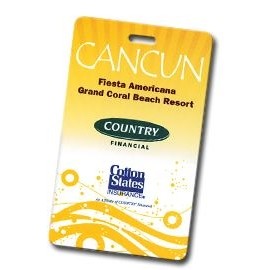 0.042" Thick Jumbo Luggage Tag Insert-A-Card Style (3 Day Rush) Logo Branded