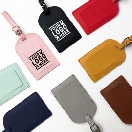 PU Leather Luggage Tag with Logo  PU Leather Luggage Tag with Logo