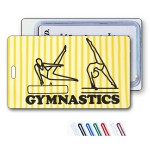 3D Yellow/White Stripe Lenticular Animation Luggage Tag (Custom) Custom Imprinted