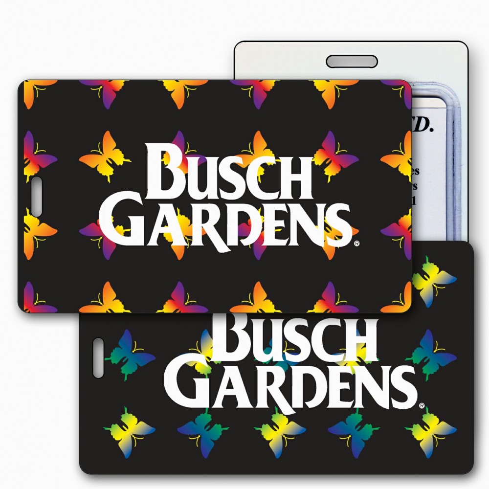 Lenticular Change Color Black Rainbow Butterflies Luggage Tag (Custom) Logo Branded Lenticular Change Color Black Rainbow Butterflies Luggage Tag (Custom) Logo Branded