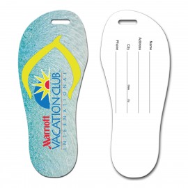 Full Color FlipFlop Bag Tags 2.25"x5" with Logo  Full Color FlipFlop Bag Tags 2.25"x5" with Logo