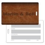 Promotional Pleather Luggage Tag