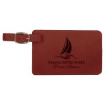 Rose Leatherette Luggage Tag with Logo