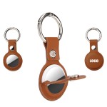 PU Leather Airtag Holder Key Ring with Logo