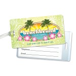 Large Luggage Tag w/Business Card Sleeve with Logo