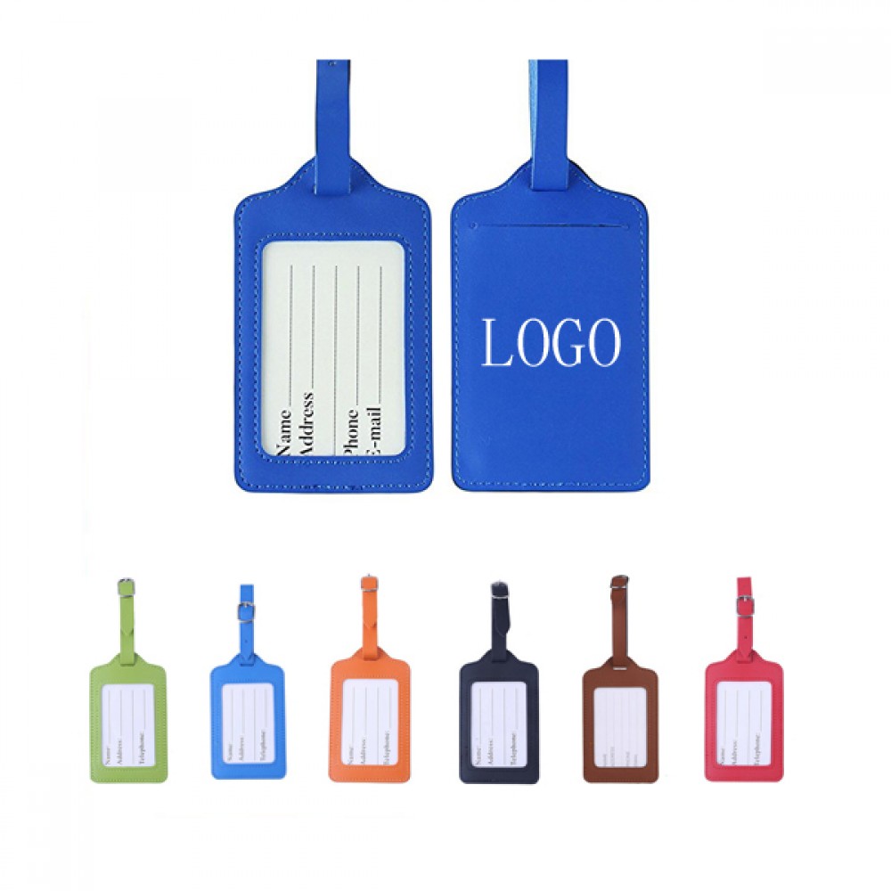 Custom Imprinted PU Leather Luggage Tags Custom Imprinted PU Leather Luggage Tags
