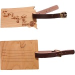 Promotional Hardwood State Luggage Tags