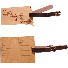 Promotional Hardwood State Luggage Tags