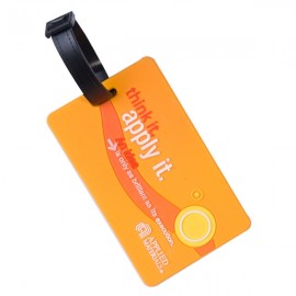 3D Molded Color Luggage Tag W/ Loop Attachment with Logo