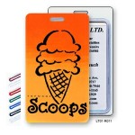 Custom Printed Lenticular Yellow/Orange Changing Color Luggage Tag (Imprinted)