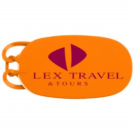 Small Silicone Luggage Tag with Logo