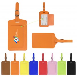 Customized Flip Open PU Leather Luggage Tag  Customized Flip Open PU Leather Luggage Tag