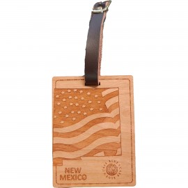 Custom Hardwood State Luggage Tags