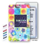 Custom Printed Lenticular Pastel Flowers & Circles Luggage Tag (Imprinted)