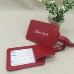 Customized PU Leather Luggage Tag with Flip Open Window